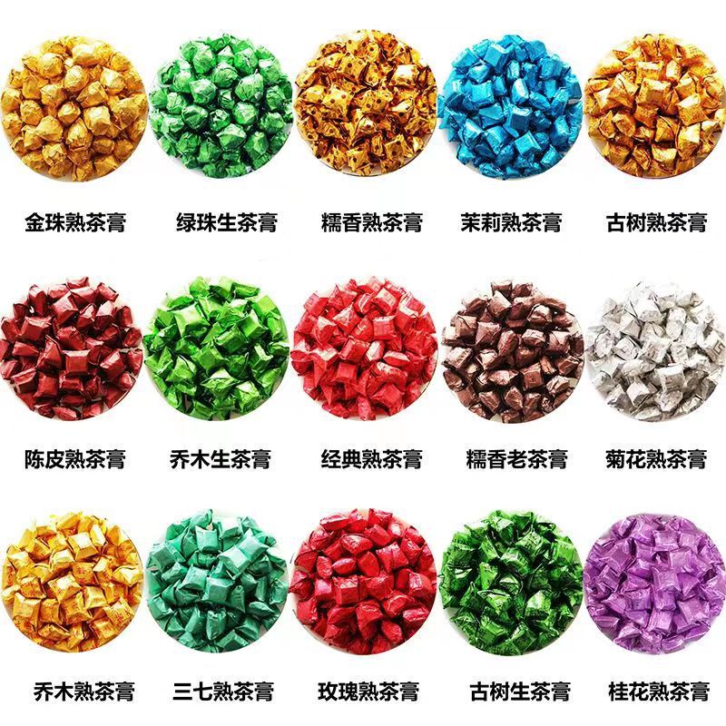 100 Kinds of Yunnan Pu'Er Tea Paste, Raw and Ripe Tea, Rose, Jasmine, Chrysanthemum, Tangerine Peel, Panax Notoginseng, Glutinous Fragrance Instant Tea