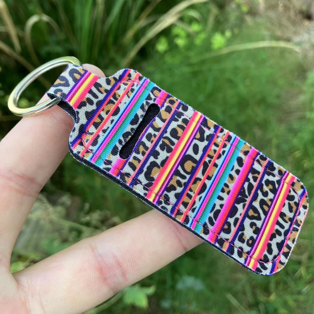Daily Occasion 1 Piece Pastoral Sunflower Lips Leopard Polyester Keychain