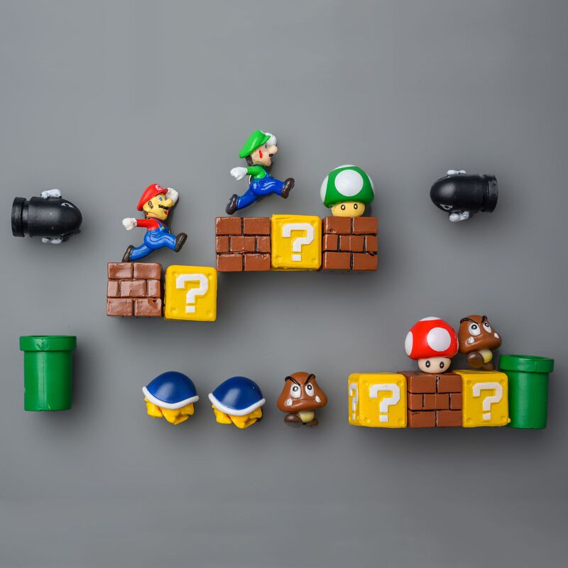 ✅ クリエイティブかわいいメアリーマリオ三次元強力な磁気冷蔵庫マグネット家の装飾マグネットマグネット|undefined