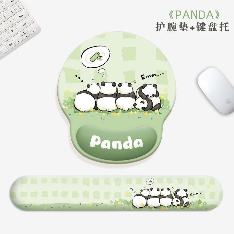 Cute y feliz pescar protector de muñeca almohadilla de ratón protector de muñeca teclado de mano almohadilla de teclado de oficina almohadilla de ratón para niñas