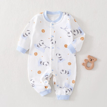 秋季宝宝衣服a类全棉婴儿连身衣无骨长袖男女童家居服睡衣爬服