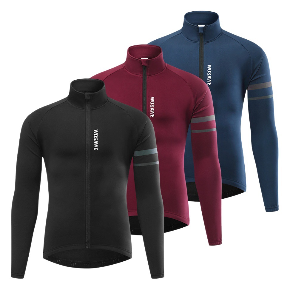 Wosawe Men's Winter Weatherproof Fleece Warm Cycling Jacket Outdoor Sports Mountaineering Jacket Top