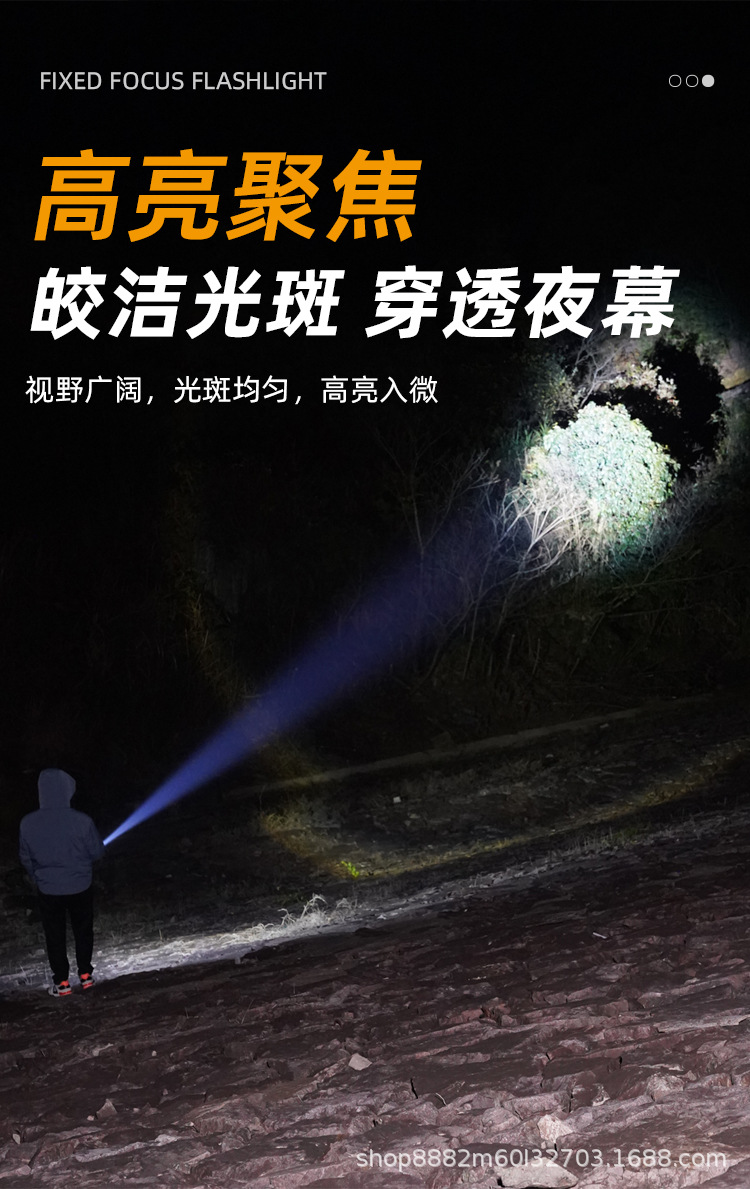 New Mini High-Brightness Flashlight, Convenient Charging Flashlight, Three-Speed Adjustment, Outdoor Hat Clip Light, Work Light 16340