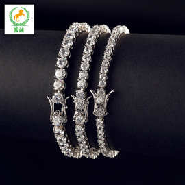 S925纯银5A锆石单排手链  2mm3mm4mm5mm网球链Tennis Chain