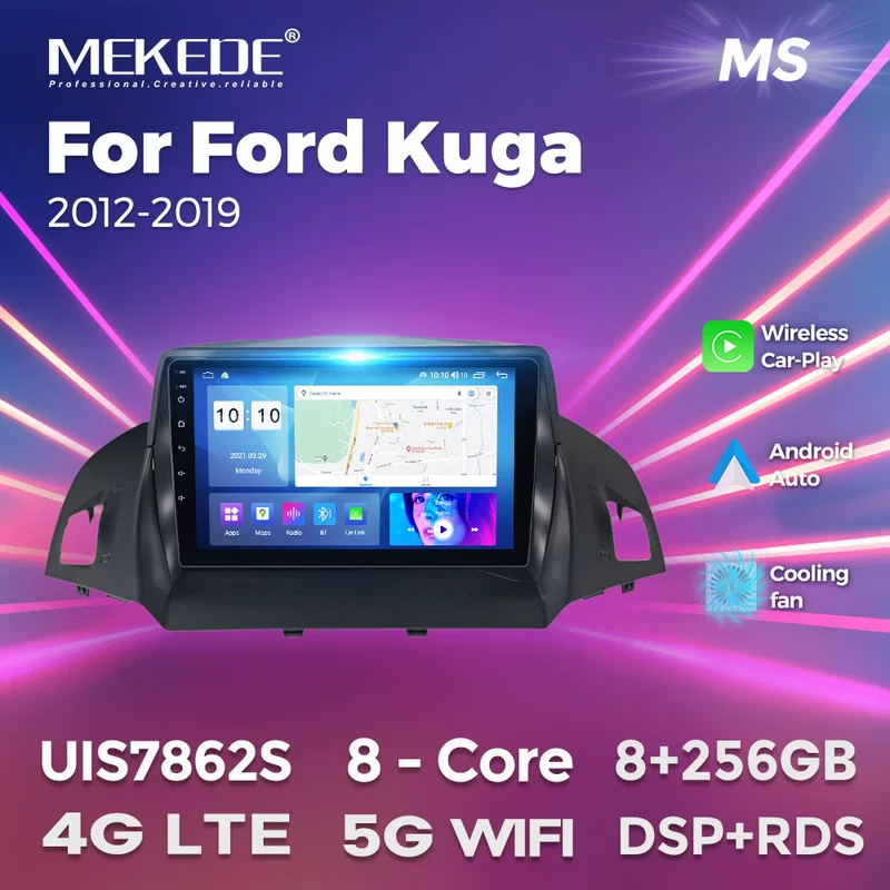 Подходит для Ford Kuga 2012-2019 Android большой экран центрального управления Bluetooth CARPLAY