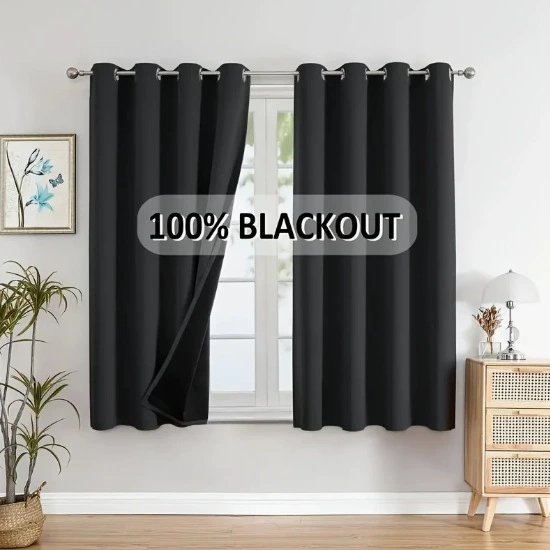 Плотные blackout-занавеси Chun Yafang с покрытием и теплоизоляционные занавеси Blackout