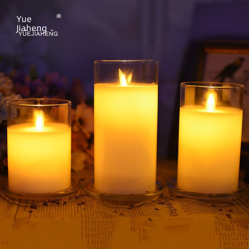 LED電子蠟燭燈玻璃杯搖擺晃動蠟燭生日求愛引路表白蠟燭驚喜求婚