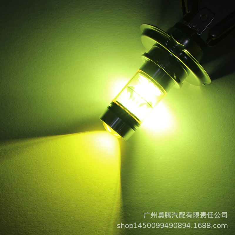 汽车led车灯 H4大功率LED前雾灯H4 100W 3030黄金光灯泡 前照灯-阿里巴巴