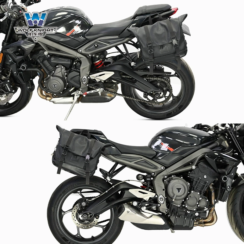 Подходит для Triumph Street Triple 765 — боковая сумка с быстросъёмом, ретро боковой кофр, модифицированная сумка для шлема