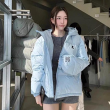 高版本!韩国RestAndRecreation连帽羽绒服外套男女RR保暖白鸭绒