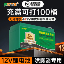 喷雾器锂电池12V大容量农用电动机电瓶打药机专用蓄电池工厂直销