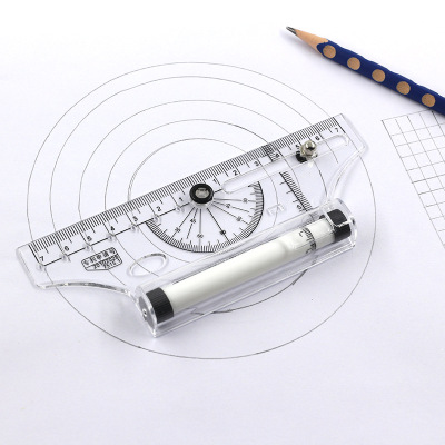 pulley Centering Omnipotent ruler Must student multi-function Parallel Compasses Straightedge Protractor curve Triangle