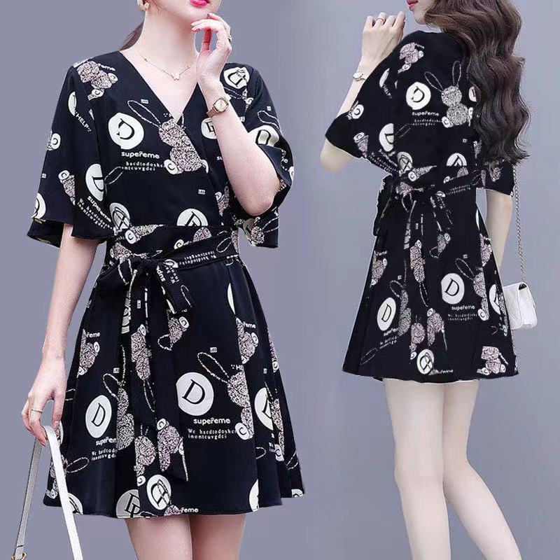 Single Piece/Set Summer Trendy Fashion Dress Shorts Set Women Slimming Influencer Plus-Size Two-Piece Set