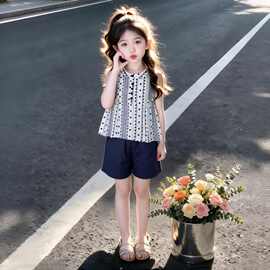 织里童装女童夏季休闲套装2026新款儿童时尚洋气娃娃衫夏装薄款短