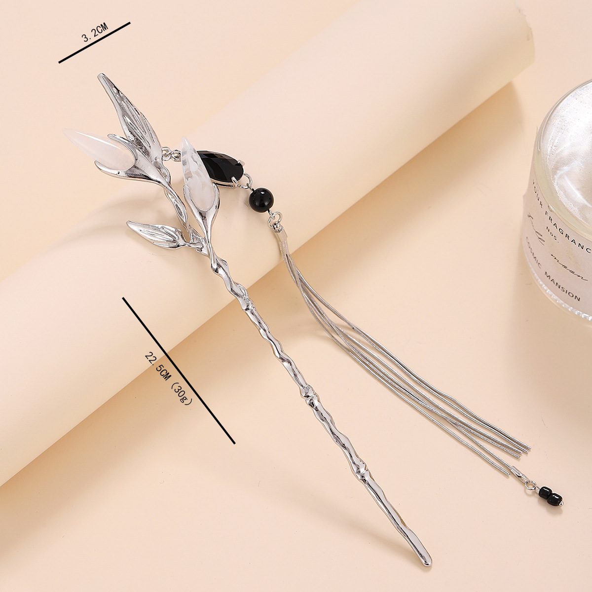 Estilo nacional retro amor ventilador gota de agua borla doble horquilla temperamento de alta calidad updo horquilla nuevos accesorios para el cabello