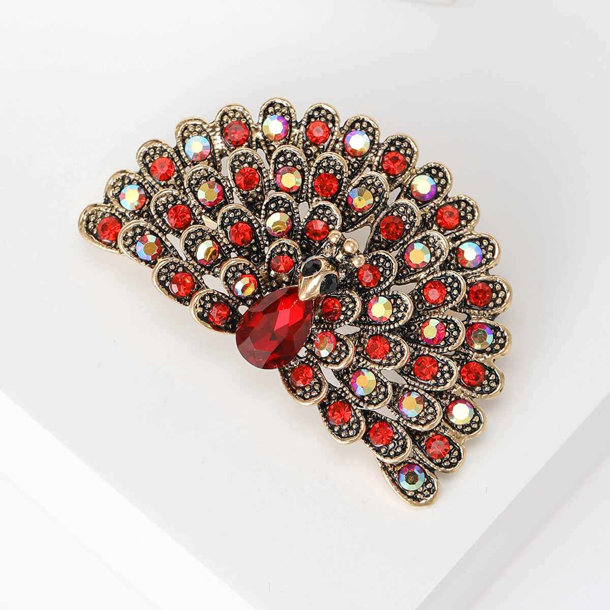 16g Weight Rhinestones Inlay Material Brooches Classification Banquet Occasion Alloy Material Peacock Pattern All Seasons Season Women's Gender Inlay Design Retro Style Retro Pin Peacock Alloy Inlay Rhinestones Women's Brooches 42