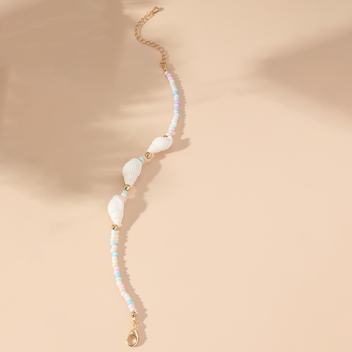 6g Weight Bracelets Classification Beach Occasion Beaded, Plastic Material Conch Pattern Women'S Gender Beach Style Beach Conch Beaded Plastic Women's Bracelets 4