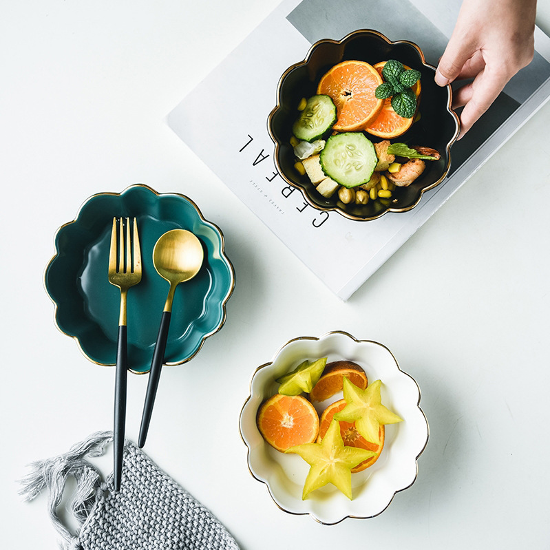 Ceramic matte solid color cute tableware for home use