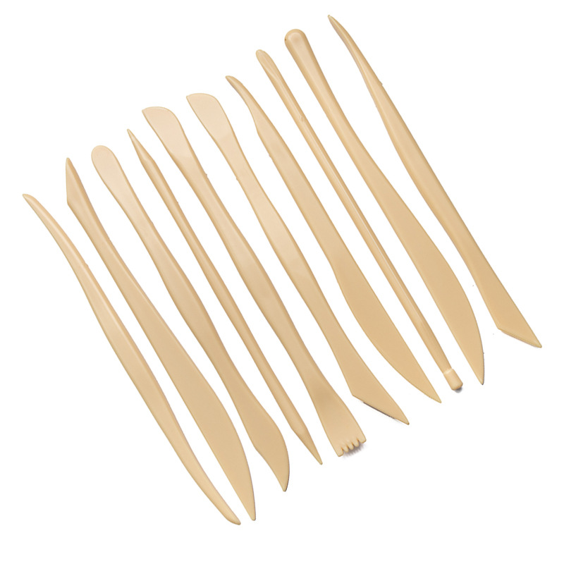 Herramientas de cerámica transfronterizas 10 piezas traje escultura de arcilla multi-combinación cuchillo de talla pastel galleta fondant suministros de producción de bricolaje