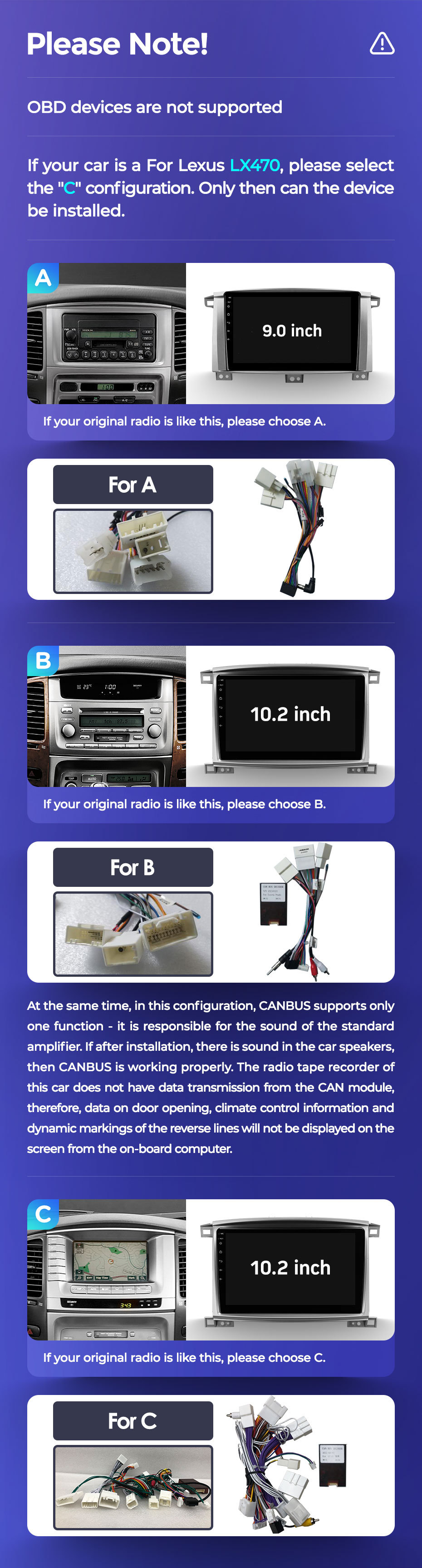Suitable for Toyota 02-07 Lc100 Cruiser Large-Screen Navigation Carplay In-Car All-In-One Wireless Device
