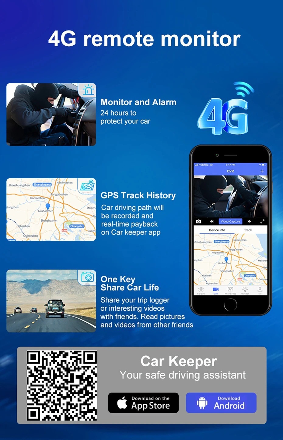 4Gcarplay Navigation 12inch Recorder Streaming Media Rearview Mirror Front and Rear Dual-Lens Bluetooth Driving Recorder