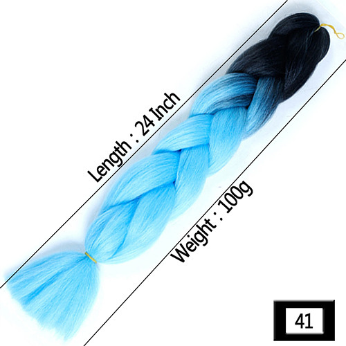 Peruca de comercio exterior gran trenza color gradiente africano gran trenza fibra química de alta temperatura seda trenza pelucina trenzada extensión de pelo