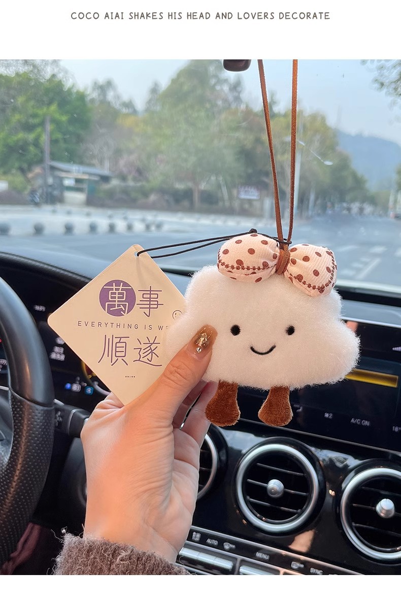 Car aromatherapy pendant car perfume creative decoration car fragrance cute cartoon aromatherapy film rearview mirror ornaments