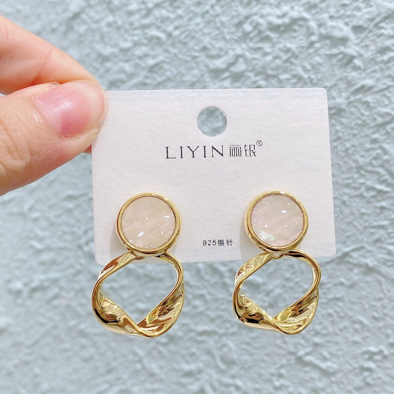 Liyin/Libeliying ドーパミンドロップ釉薬ペイントイヤリングニッチ春夏甘くて絶妙な s925 シルバー針イヤリング|undefined