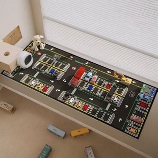 Window Sill Parking Lot Game Mat Coffee Table Toy Car Traffic Simulation Parking Lot Game Mat Parent-Child Interactive Climbing Mat