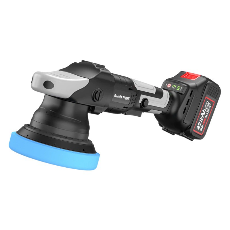 21V Беспроводная полировальная машинка DA15mm для ухода за автомобилем, вибрационная полировальная машина с аккумулятором, эксцентриковая машинка для домашнего использования, литиевая машинка для нанесения воска.