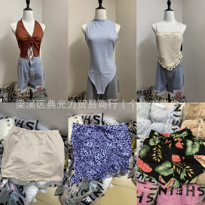 SHEIN miscelánea gran cantidad de ropa de verano en el lugar, mercancías de cola de código misceláneo transfronterizas, gran volumen de almacenamiento, buen precio