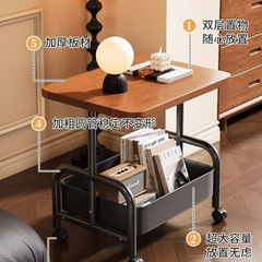 サイドテーブル、小さなコーヒーテーブル、可動リビングルームソファサイドテーブル、コーナーテーブル、滑車付きミニティーテーブル、シンプルなベッドルームサイドテーブル、ベッドサイド