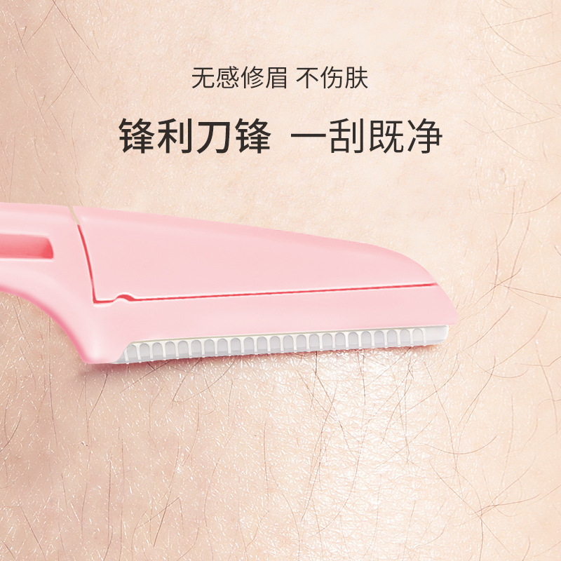 Cuchilla de cejas, afeitadora, afeitadora, afeitadora de cejas, afeitadora de cejas, recortador de cejas, herramienta de belleza para principiantes de acero inoxidable plegable