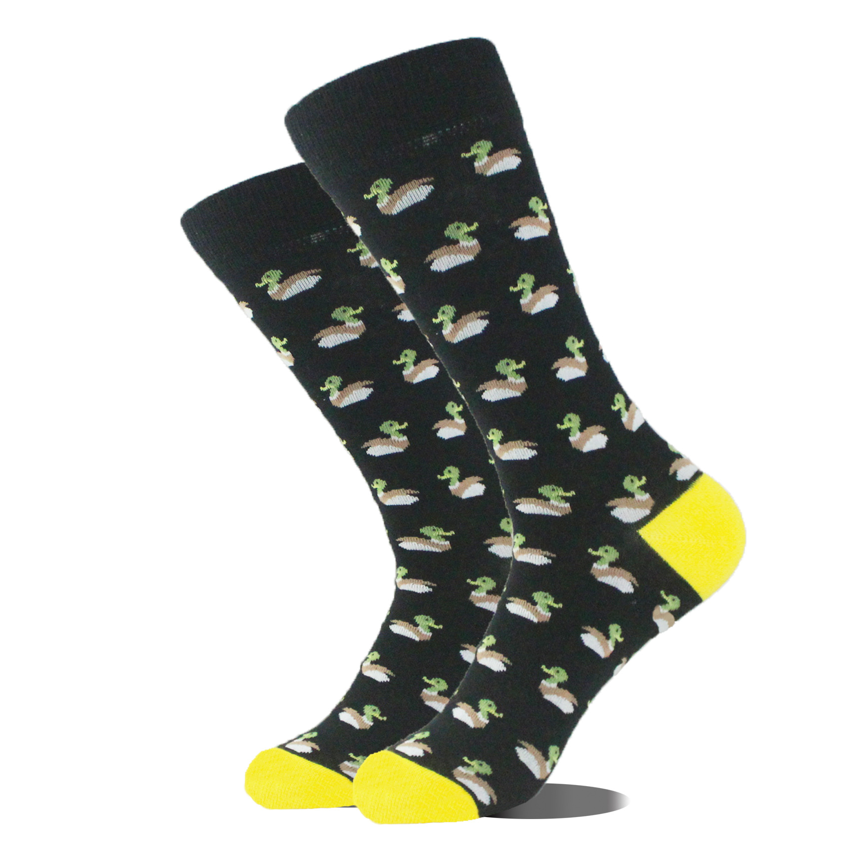 Caliente nuevo comercio exterior transfronterizo calcetines de algodón derechos de autor animal serie marea calcetines mediados de la pantorrilla tallas grandes calcetines de los hombres fábrica calcetines al por mayor