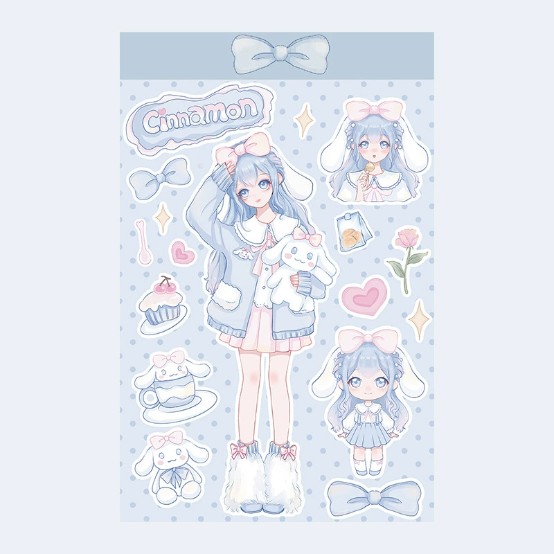 Оригинальный Kuromi Merlotya Yugou Dog антропоморфные наклейки Curva Guru Patch Paper Curgey Handbook наклейка