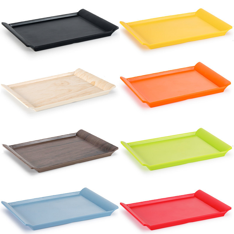 Melamine Tray Rectangular with Handle Plastic Serving Tray Fruit Bread Tray Hotel Canteen Restaurant Serving Tray Commercial Use Melamine Tray Rectangular with Handle Plastic Serving Tray Fruit Bread Tray Hotel Canteen Restaurant Serving Tray Commercial Use