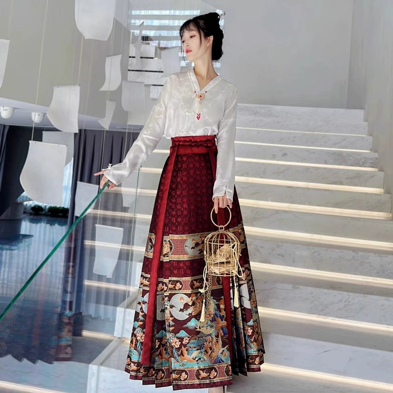 Оригинальный Hanfu женский 2024 новый стиль Шэньлун Иньмин имитация макияжа