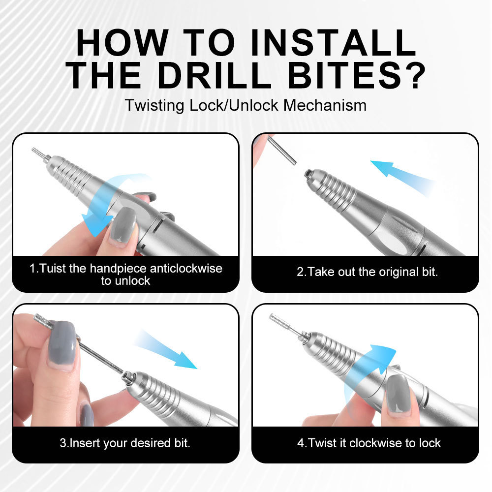 Nuevo pulizador de uñas USB portátil eléctrico de eliminación de uñas 2 en 1 pinza de reparación de uñas Amazon exclusiva transfronteriza