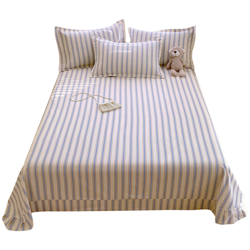 Sábanas de algodón de una sola pieza 100 algodón dormitorio de estudiantes para niños individual 1.5 funda de almohada individual traje de tres estaciones universal