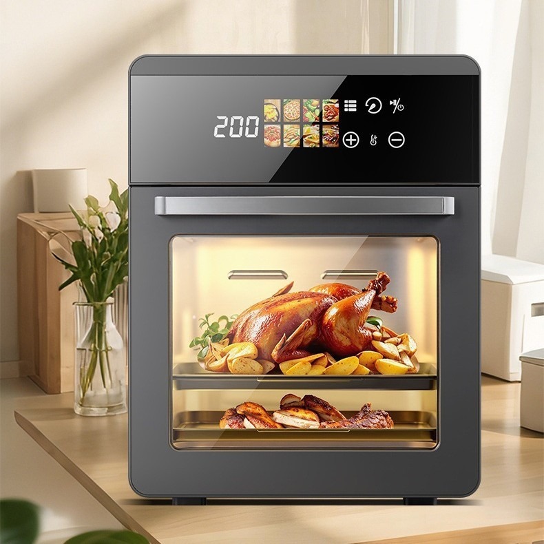 Popular Foreign Trade Cross-Border 35-Liter Large-Capacity Air Fryer Multifunctional Touch Screen Oven Fryer Supports Small Order Drop Shipping
