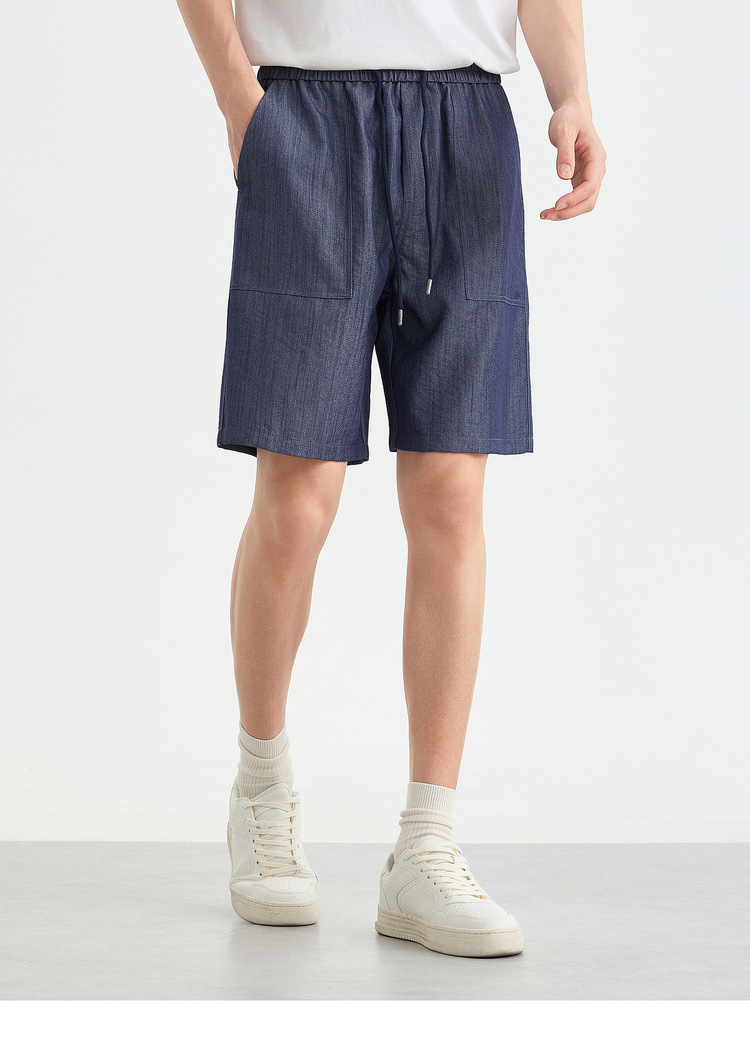 Quần short nam kaki cạp chun dáng 5 phân phong cách hiện đại — đen chi tiết 19