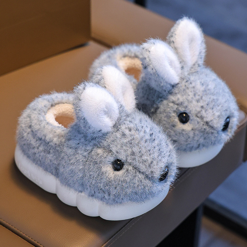 Zapatillas de algodón para niños 2024 invierno nueva niña encantadora casa antideslizante chicas zapatillas de lana de otoño y invierno