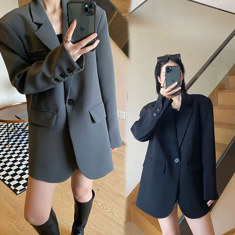 Chubby Girl плюс размер Женская живот покрытие Тонкий плечо куртка скрыть мясо жир Свободные случайные пиджак [0803]