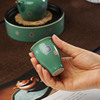 Turquoise Green Tea Cup ceramics Pastel Rubber ball Tea cup Kungfu Online tea set Tea cup Chinese style Simplicity master