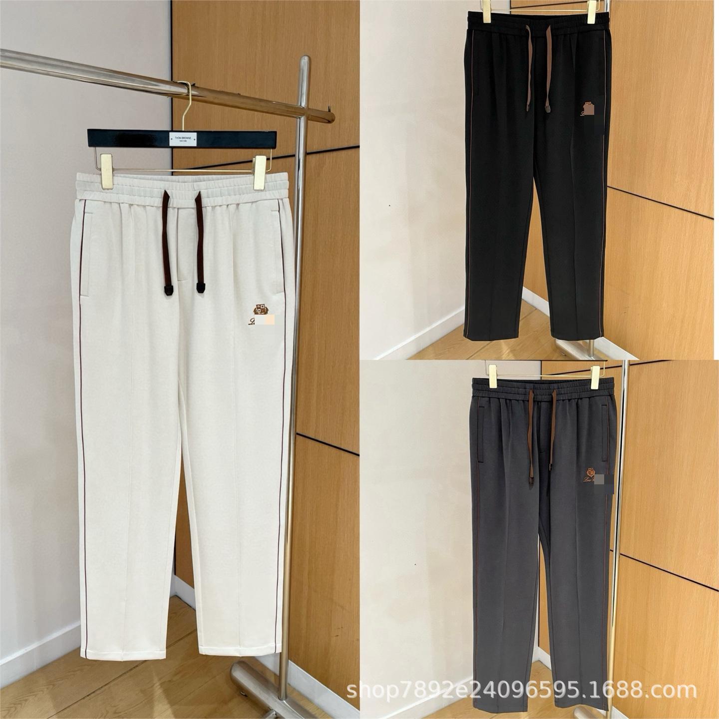 意大利LP秋冬新款男士老钱风休闲直筒长裤简约百搭宽松运动休闲裤