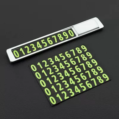 Temporary Parking Phone Number Plate Nömrəli dayanma kartı - silver
