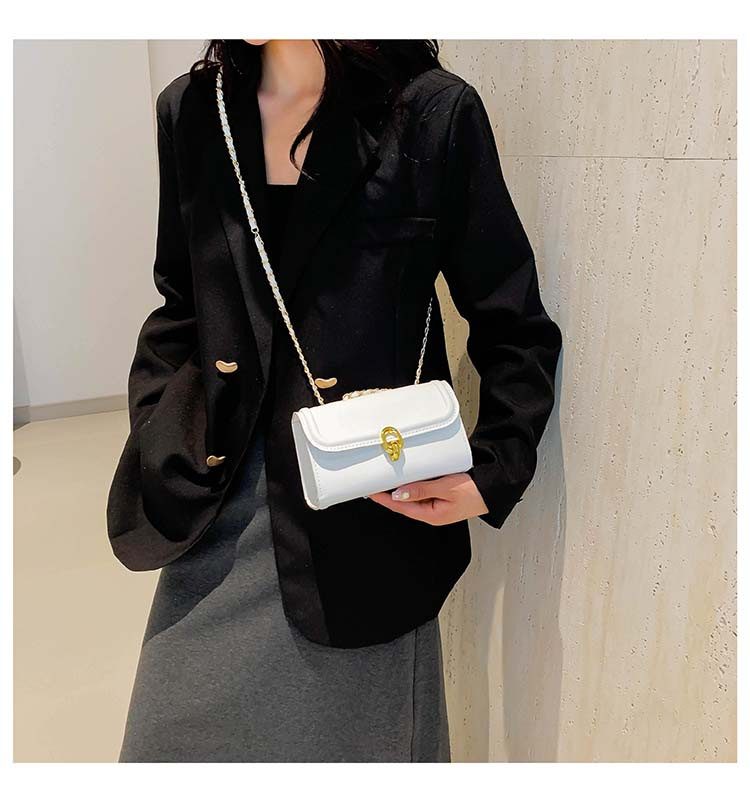 Cataramă cu lanț, ocazional, crossbody cu umăr, personalitate, culoare solidă, simplu 2024, frumos, pătrat mic, pentru femei_voghion.com