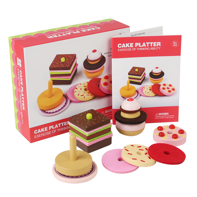 Niños de madera mini simulación de pastel conjunto de regalos para cocinar niños niñas cocina juguetes caseros