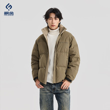 枫舍男装 /立领羽绒服男士冬季新款宽松潮牌刺绣酷帅保暖外套代发