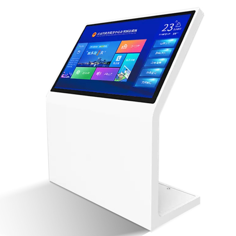 L-shaped inquiry touch all-in-one machine inclined interactive electronic screen enterprise company introduction floor guidance touch screen 5